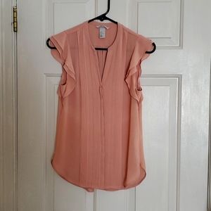 H&M sleeveless blouse, size 4, peach 🍑
